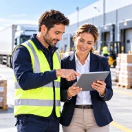 Mitarbeitende der Logistikbranche